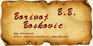 Borivoj Bošković vizit kartica